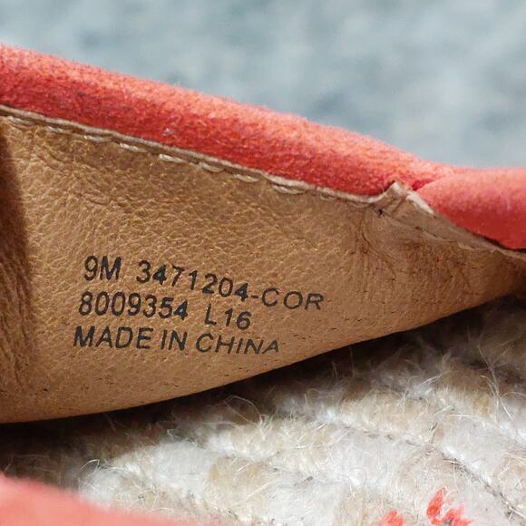 Frye Lee A Line Suede Espadrille Women's Size 9 Red Slip-On Flats Casual Summer - Picture 7 of 7